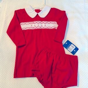 NWT Magnolia Baby Smocked Diaper Set 24m